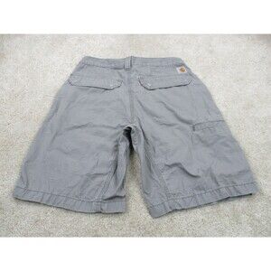 Carhartt Shorts Adult 30 Gray Relaxed Fit Work Wear Chino Khaki Mens 30x10 *